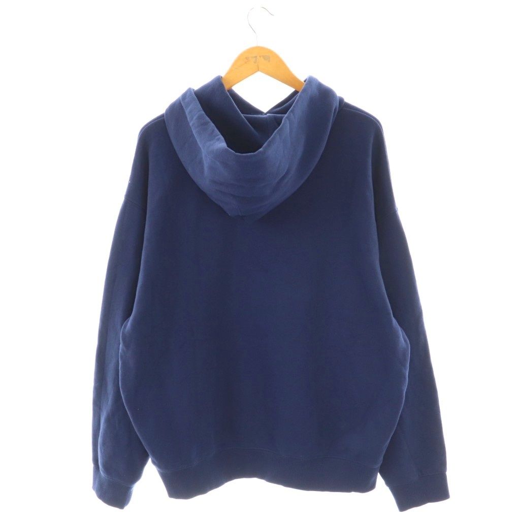 アウェイクニューヨーク AWAKENY ロゴエンブロイダリープルオーバーパーカー スウェット L ブルー ホワイト DO OS