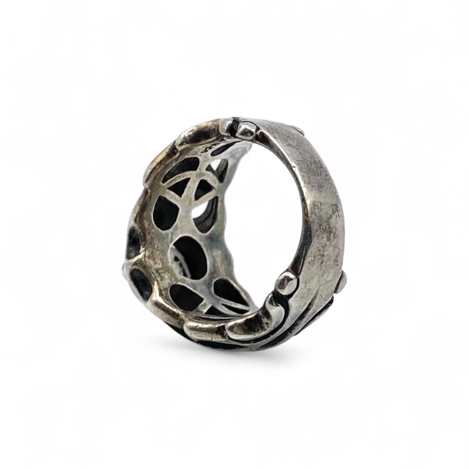 ミルキークォーツ】Silver 925 刻印 Vintage Design Ring シルバー 