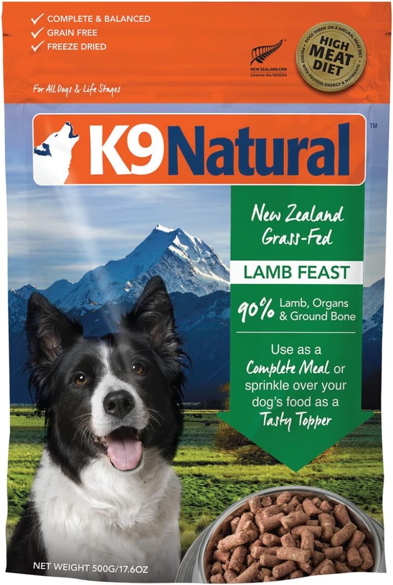 k9 ナチュラル ビーフ＆ホキ・ファースト500g、ラム・フィースト500g