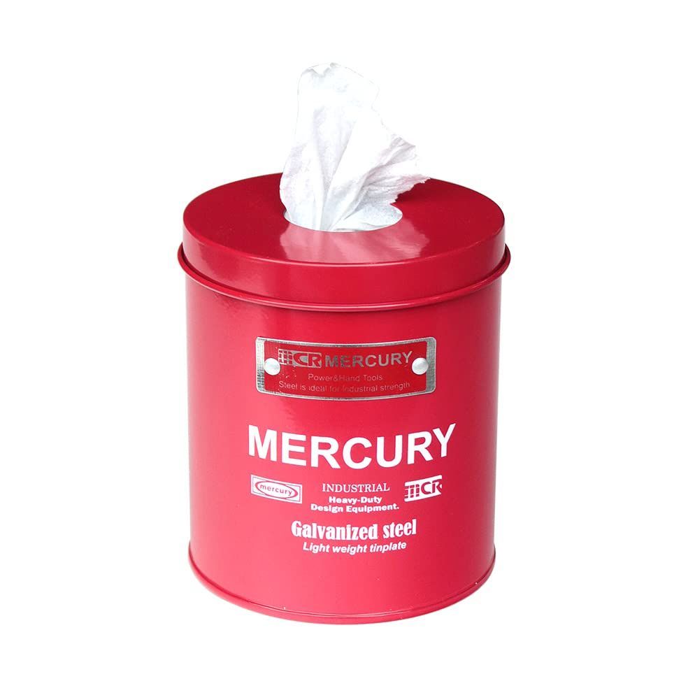 レッド ペーパーホルダー Φ11.3×H 13 cm ブリキサニタリー マーキュリー キーストーン