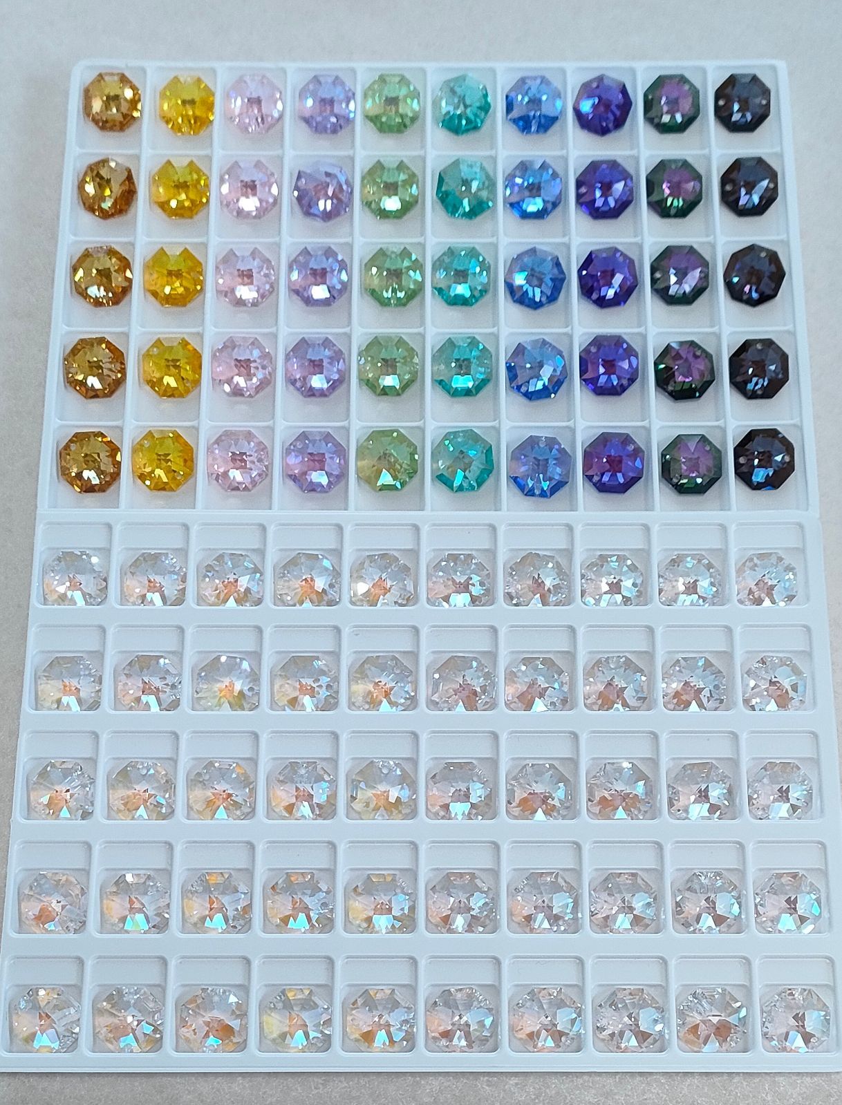 ✿SWAROVSKI スワロフスキー 8116✿シマー＆ブルーAB＆特殊 100粒