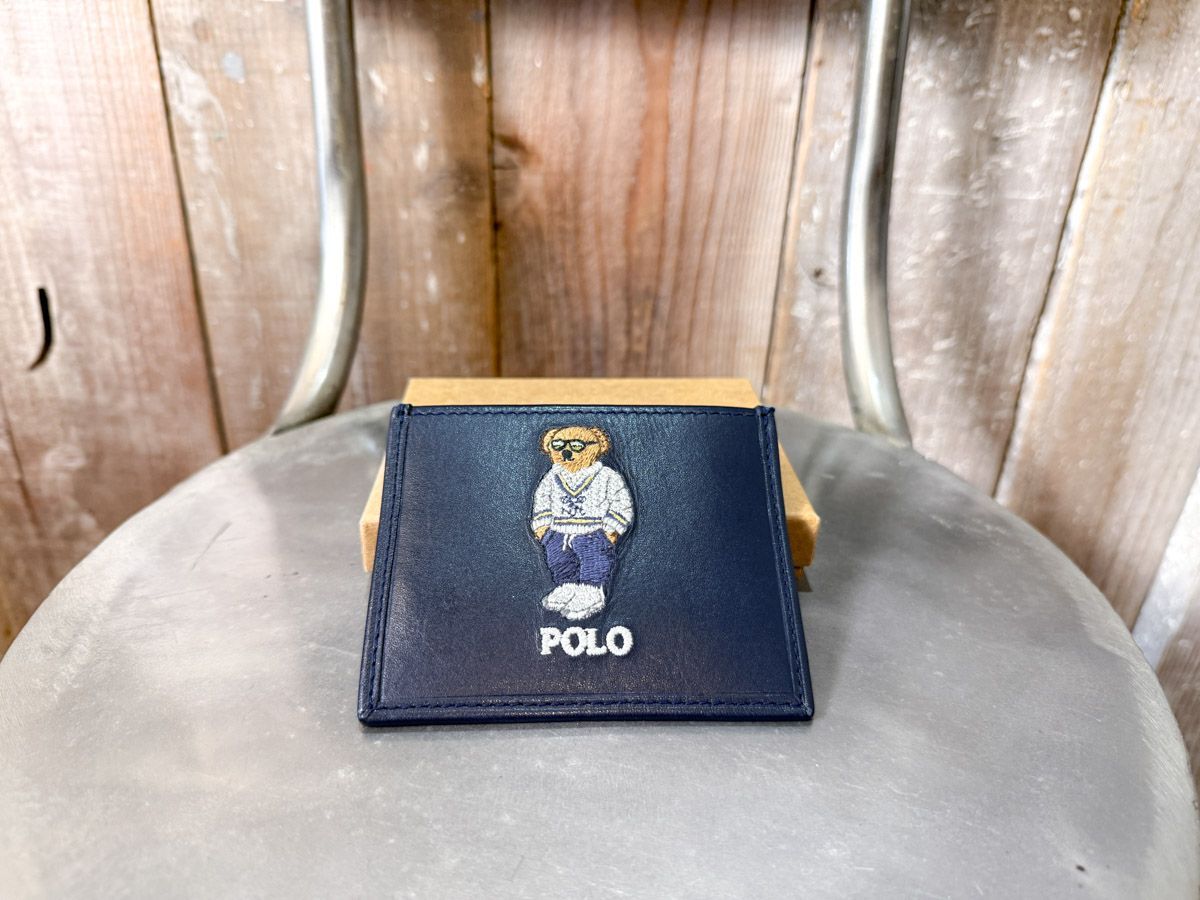 品質保証で、高速配送！ Polo Ralph Lauren ラルフローレン ポロベア レザー カードケース 才能