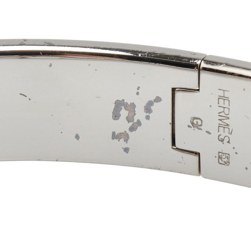 エルメス メタルクリックHブレスレット シルバーライトブルー Clic H bracelet | Hermès USA