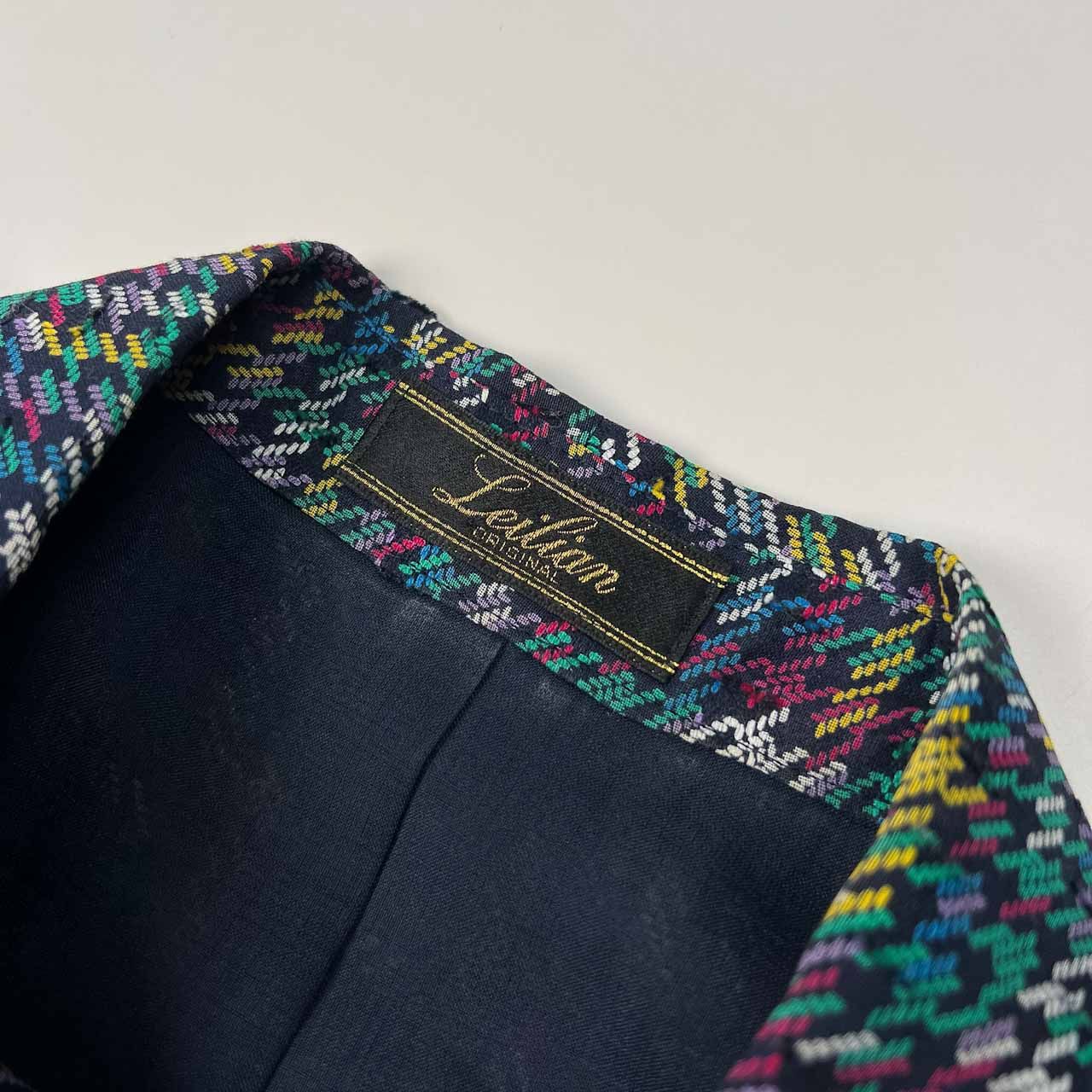 Leilian レリアン 千鳥格子風 マルチ チェック 半袖 ロング ワンピース