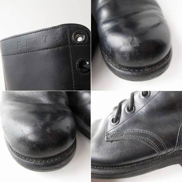 60s USA製 実物 米軍 9ホール コンバット ブーツ 黒 8R 26cm ブラック