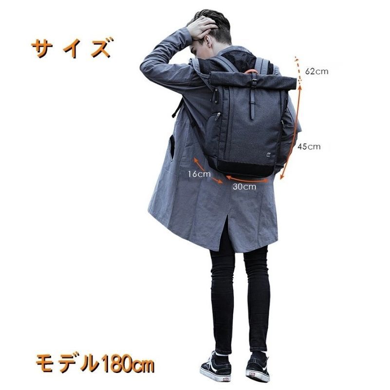 リュック メンズ ビジネスリュック リュックサック ロールトップパック