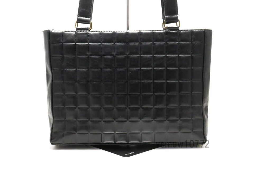 美品 CHANEL シャネル チョコバー トート ハンドバッグ ブラック CHANEL】シャネル『チョコバー ココマーク トートバッグ』レディース 1