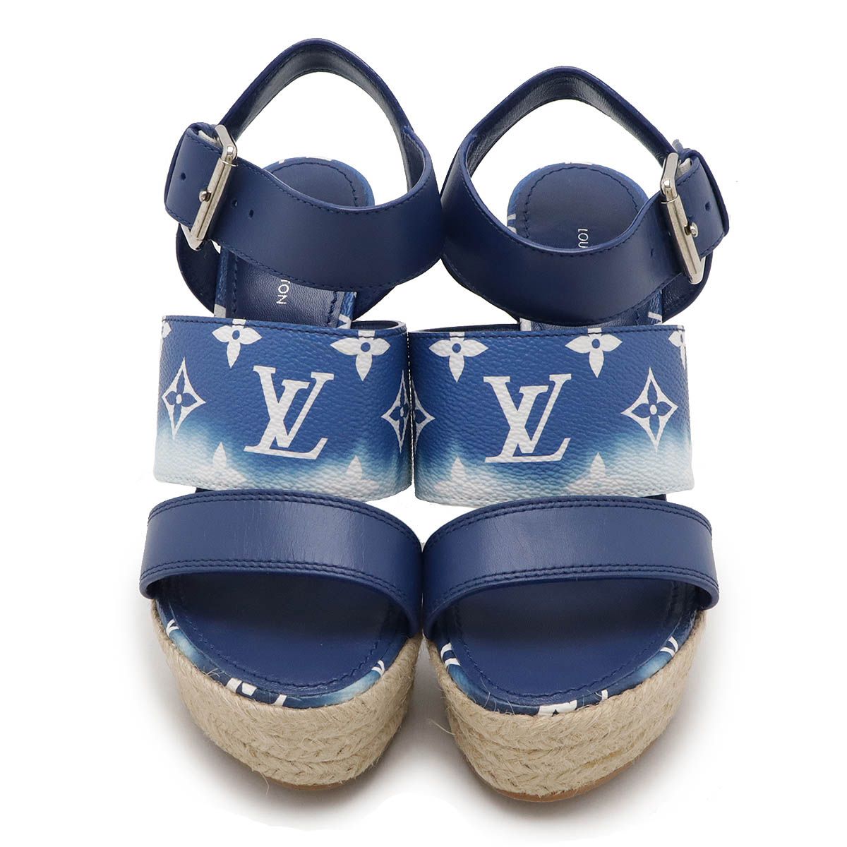 ルイヴィトン　サンダル　LVエスカル　スターボードライン　ウエッジソール　青 LOUIS VUITTON ヴィトン LVエスカル スターボードライン