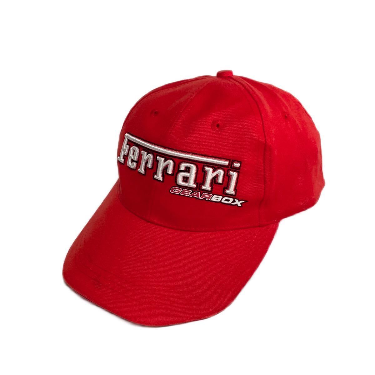 Ferrari GEAR BOX ☆ レーシング コットン キャップ レッド 赤