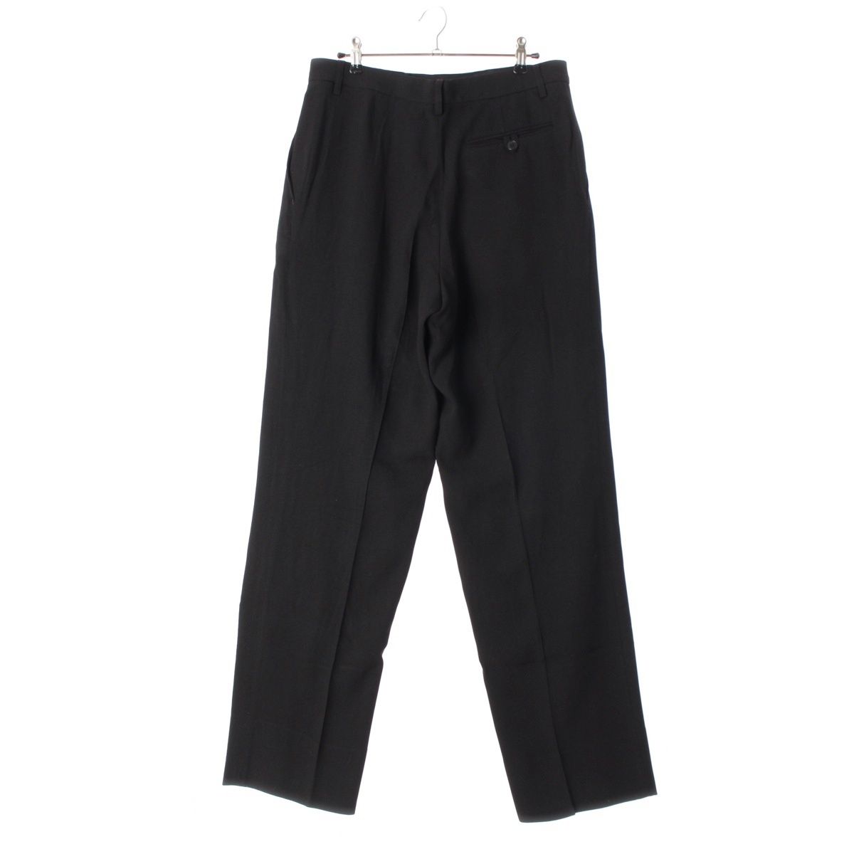 アニエスベー アニエスベーオム 1タック イージー スラックス パンツ ブラック 40