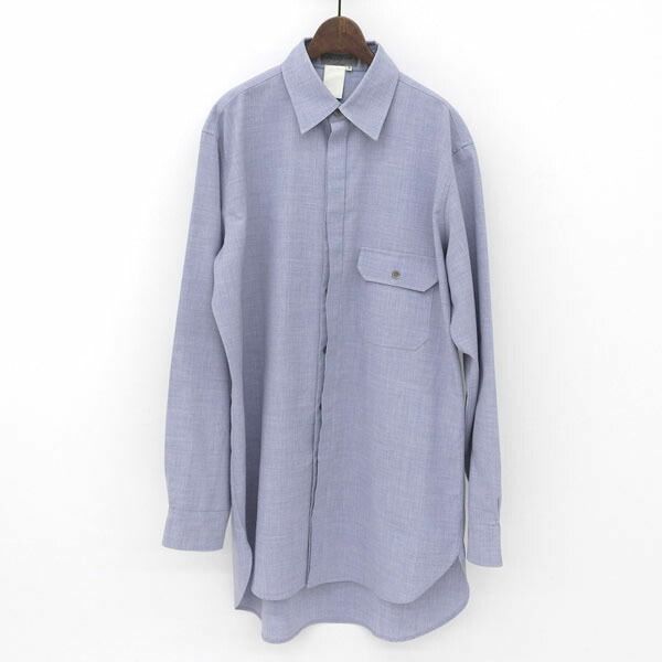 YOHJI YAMAMOTO ヨウジヤマモト 比翼 長袖シャツ メンズ ヨウジヤマモト Yohji Yamamoto 比翼 ロングシャツ メンズ