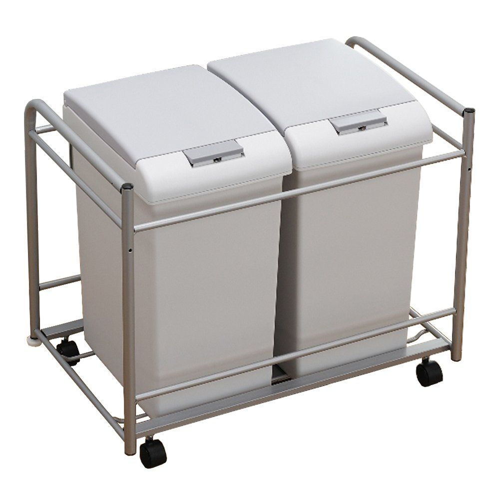 在庫処分 W600扉面材用 W600扉面材用 ペール グレー JE1 フタ付きゴミ箱 オークス