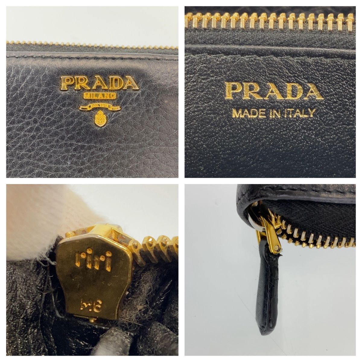 PRADA プラダ サフィアーノレザー ブラック 黒 ゴールド金具 レザー 長財布 ラウンドファスナー 男女兼用 メンズ 406992【中古】 -  メルカリ