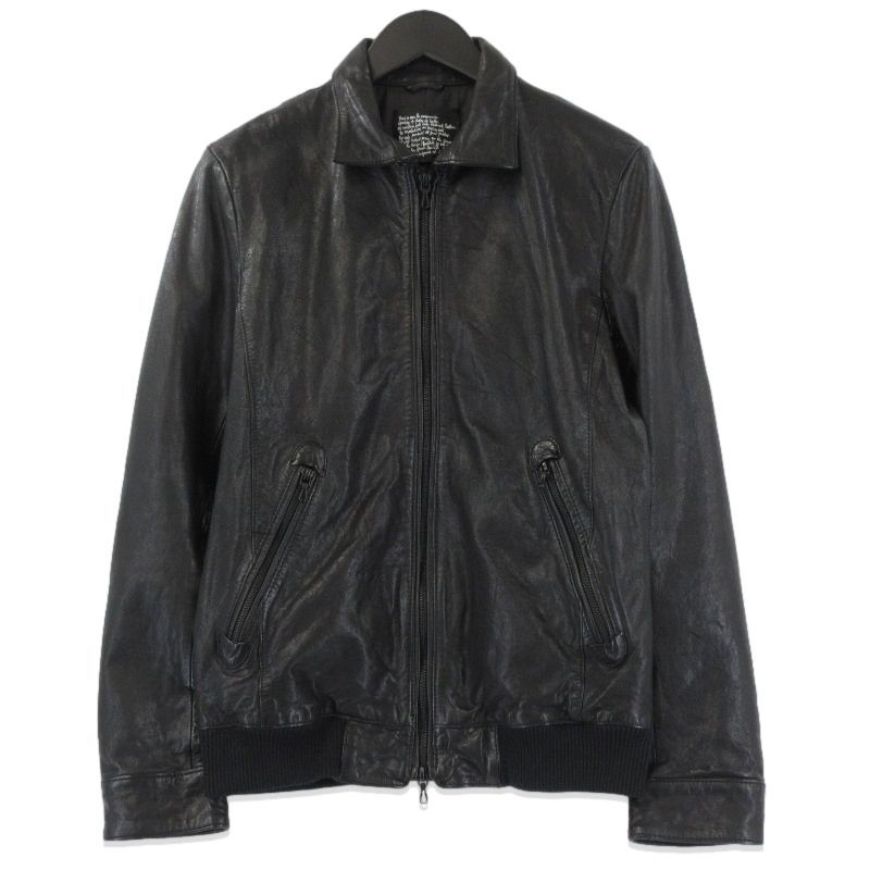 NANO UNIVERSE ブラック ライダースジャケット 中古】nano