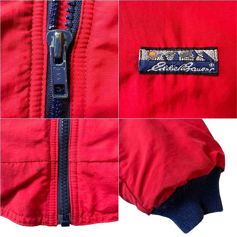 80s USA製 黒タグ Eddie Bauer フリース ライナー ナイロン シェル