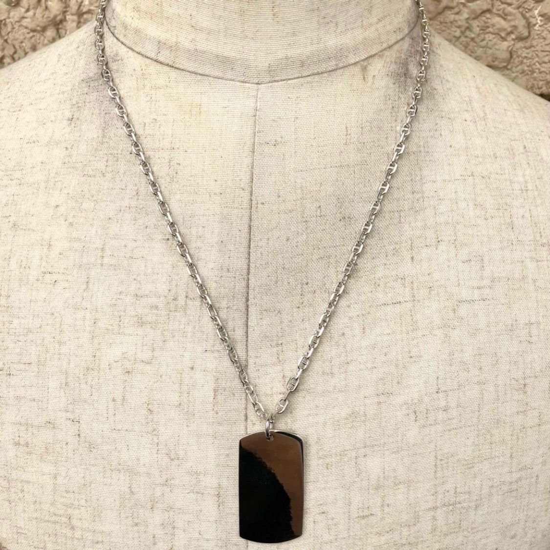 SILVER925 PLATE TOP NECKLACE /シルバー/ネックレス