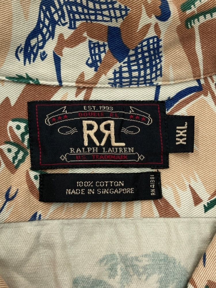 ダブルアールエル RRL 90s OPEN COLLAR SHIRT オープン カラー シャツ