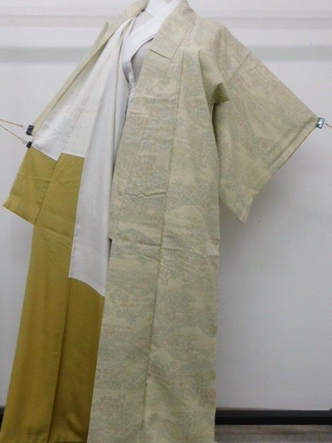 楽布〕P19908 本物 100亀甲絣地機本場結城紬袷 k - メルカリ