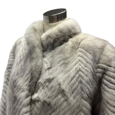 MINK　ミンク　サファイアミンク　毛皮　ロングコート サファイアミンク MINK 毛皮 ロングコート リアルファー ライト