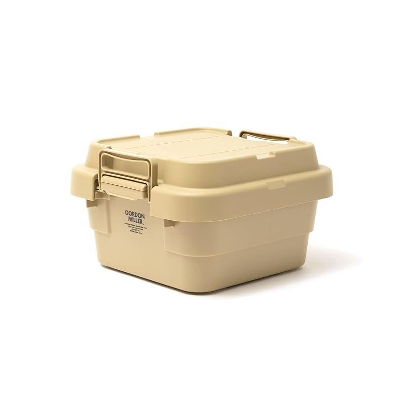 GORDON MILLER 車用 18L スタッキングトランクカーゴ 収納ボックス オーガナイザー コヨーテベージュ 蓋付き 屋外 座れる