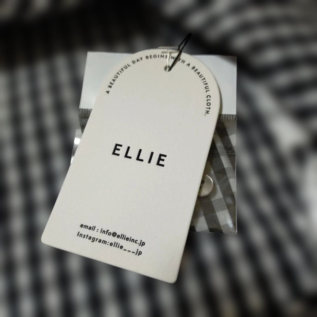 ギンガムチェック黒 リボン付き