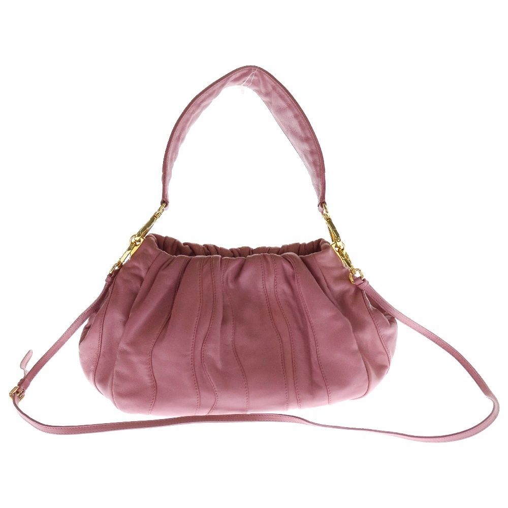 PRADA (プラダ) 2wayショルダーバッグ ピンク ナッパレザー PRADA (プラダ) 2wayショルダーバッグ ピンク ナッパレザー