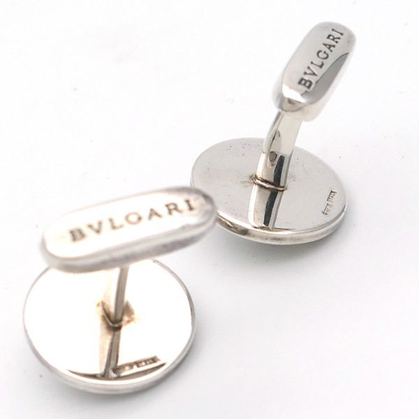 BVLGARI カフス シルバー925 カフリンクス ブルガリ エナメル SILVER ...