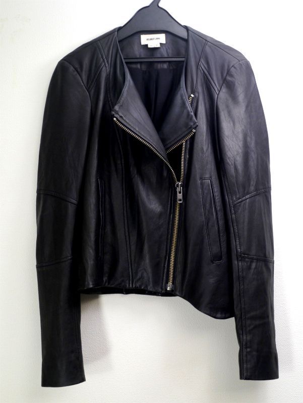 【美品】HELMUT LANG ラムレザー ジャケット 美品◇HELMUT LANGヘルムートラング ラムレザー ライダース