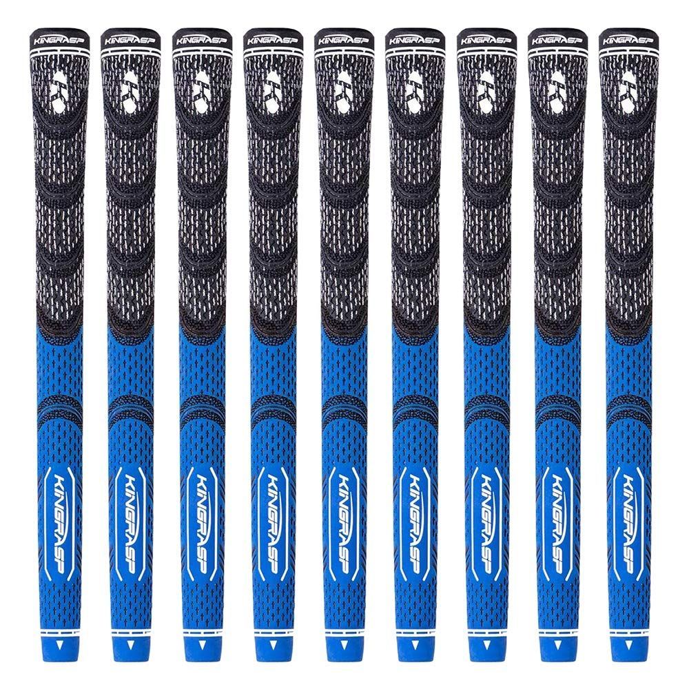 Color ブルー 2025最新 Agitato ゴルフグリップ ゴルフクラブ用パーツ 滑り止め ラバー アイアン用 バックラインなし 軽量 標準サイズ ミニグリップ カッター テープ付き 9本セット 青