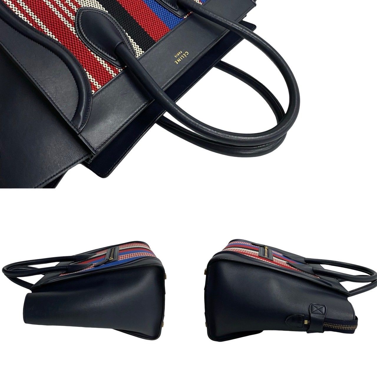極 美品 希少品 CELINE セリーヌ ラゲージ ミニ キャンバス レザー 本