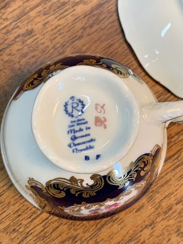 REICHENBACH Echt Kobalt デミタスカップ＆ソーサー 1客 ドイツ製