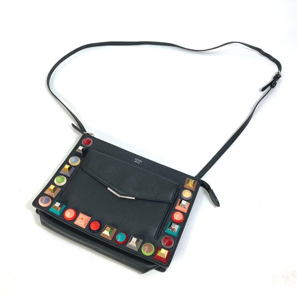 【値下げ】FENDI 8M0369トゥージュールレザーマルチスタッズバッグ 値下げ】FENDI 8M0369トゥージュールレザーマルチスタッズバッグ