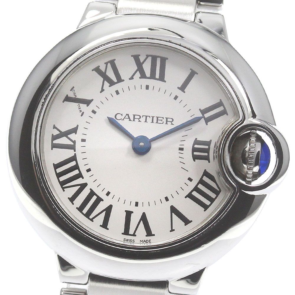 カルティエ CARTIER W69010Z4 バロンブルーSM クォーツ レディース良品 ...