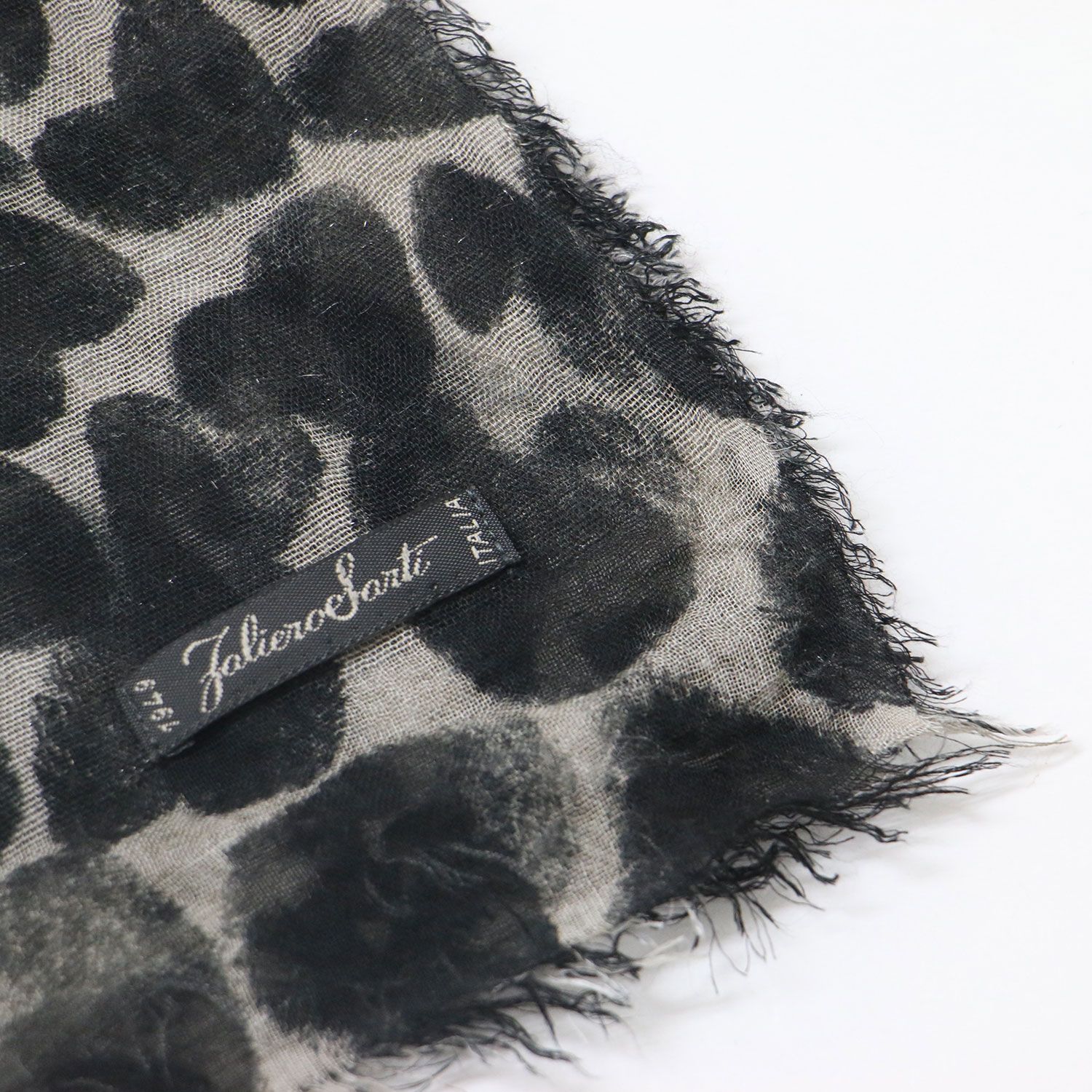 Faliero Sarti ファリエロサルティ レオパード柄 ストール / フリンジ