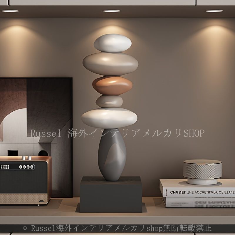 置物 オブジェ オーナメント 積み石デザイン スタッキング ストーン