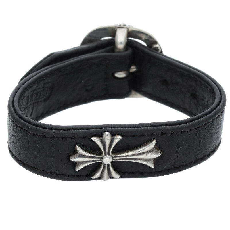 【値下げ】クロムハーツ ガンスリンガー レザーブレス クロスドッグタグ CHROME HEARTS クロムハーツ（原本無） カットアウトクロス