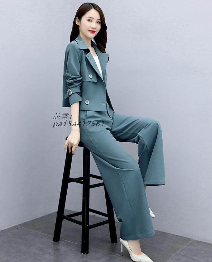 パンツスーツ ワイドパンツ