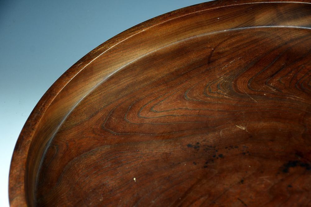 蔵A2832b 民藝 特大 本欅くり貫き盆 鳥取民藝 古作 49.5ｃｍ