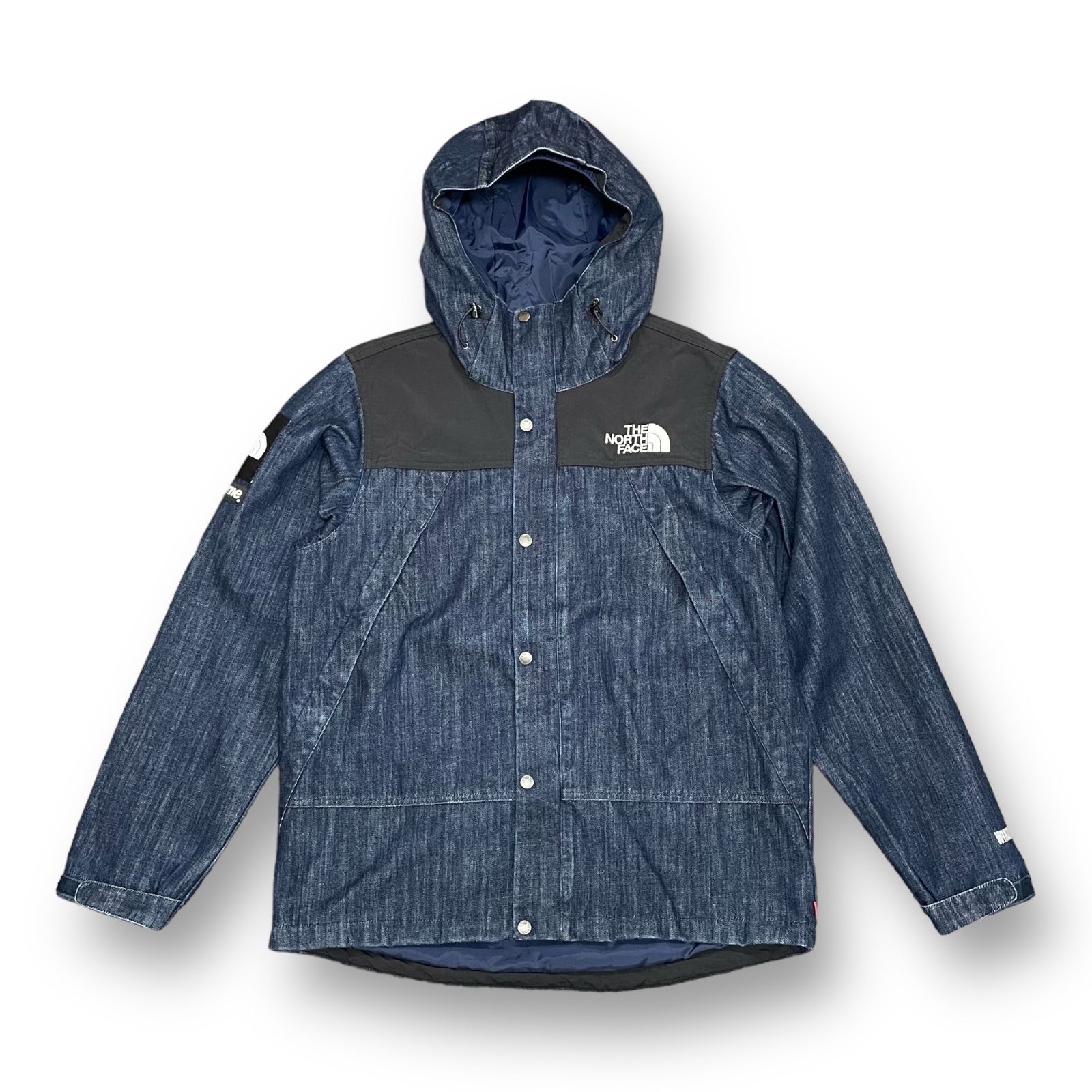 【希少L】デニム　ジャケット　シュプリーム ノースフェイス　マウンテンパーカー 希少L】デニムジャケットシュプリーム ノースフェイスマウンテンパーカー
