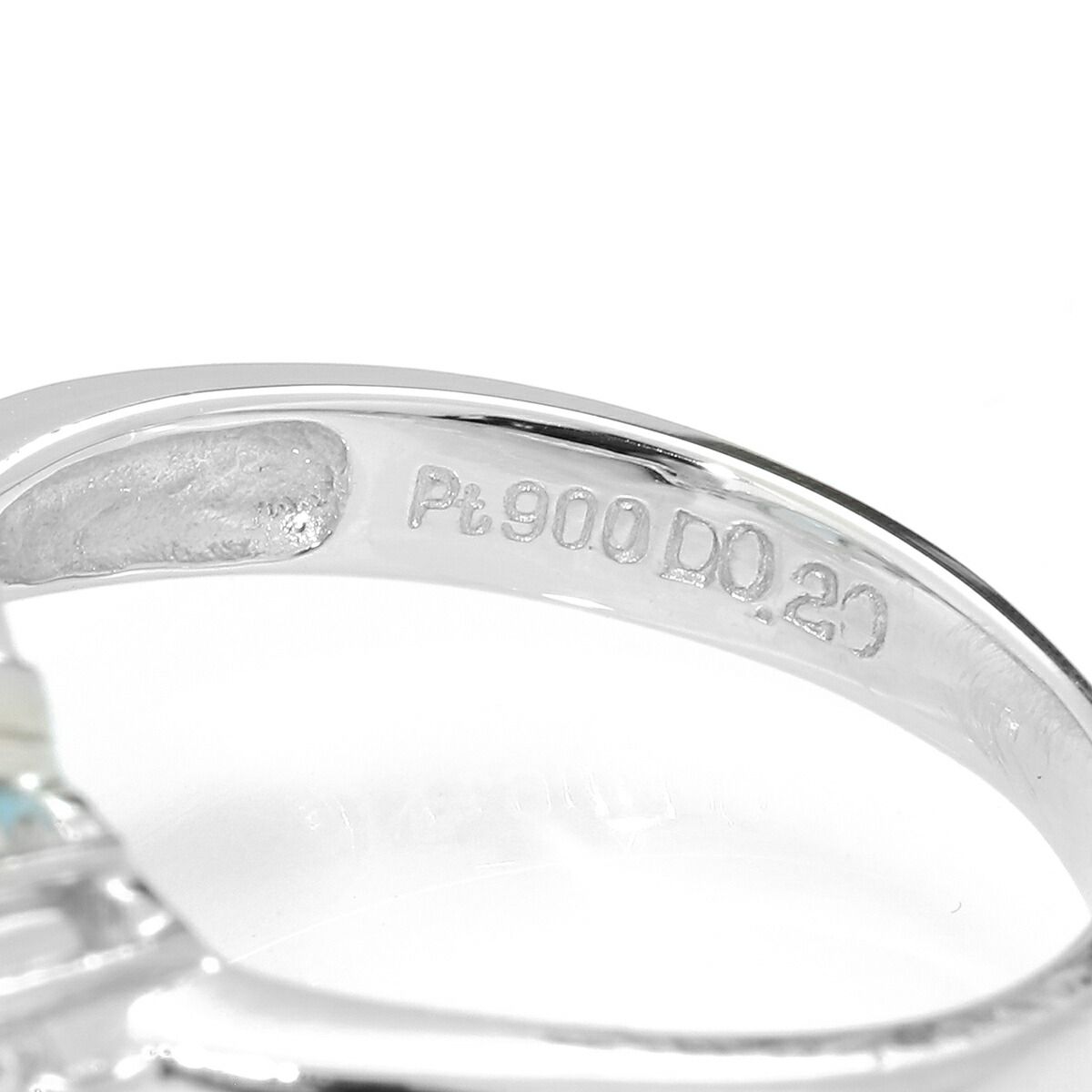 リング 指輪 アクアマリン 4.12ct ダイヤモンド Pt900 13号 中古  