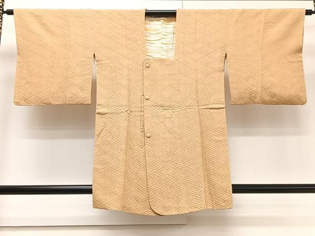 平和屋着物＃道行コート　天井地紋　洒落柿色　大丸扱い　正絹　逸品　CAAV5628id 平和屋着物＃道行コート 天井地紋 洒落柿色 大丸扱い 正絹 逸品 CAAV5628id