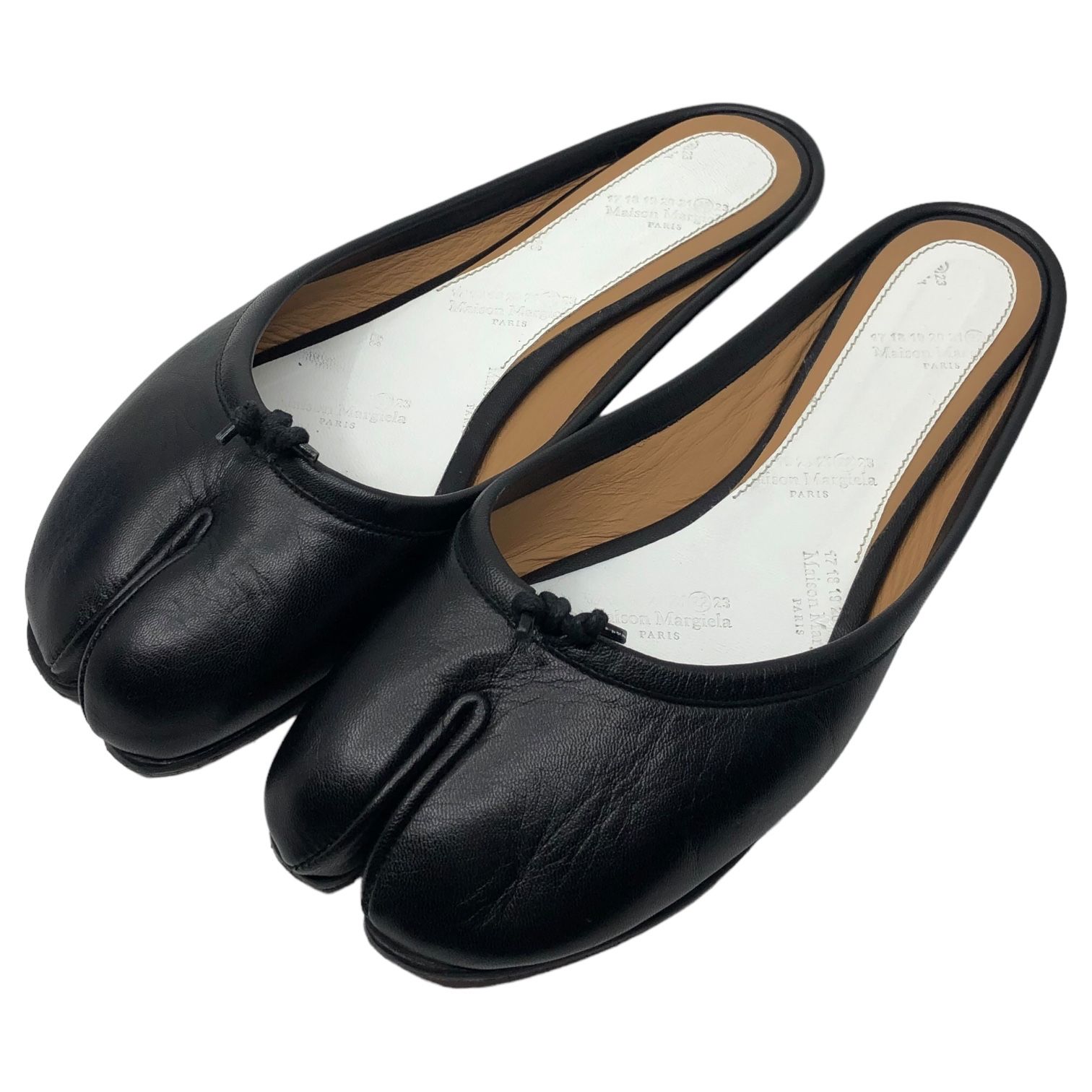 MAISON MARGIELA(メゾンマルジェラ) tabi ballerina mules 足袋 バレエリーナ ミュール 36  1/2(23.5cm程度) ブラック サンダル バレエ シューズ タビ - メルカリ