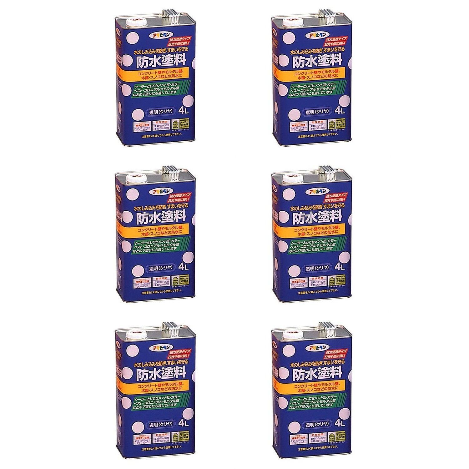 WEB限定カラー アサヒペン 防水塗料 ４Ｌ 5缶セット - DIY・工具