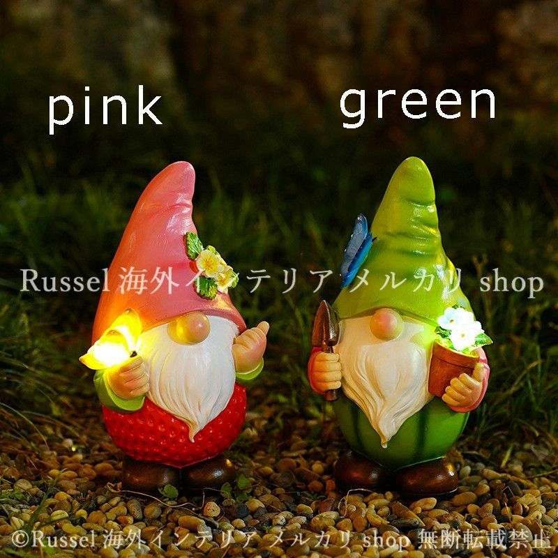 ガーデンライト ドワーフ ソーラー 樹脂 太陽光 ピンク グリーン いちご スイカ かわいい ガーデニング 雑貨 ガーデン雑貨 ガーデンインテリア ガーデン インテリア 庭の装飾 お洒落 おしゃれ 8-14 YUZUMIYA_COM