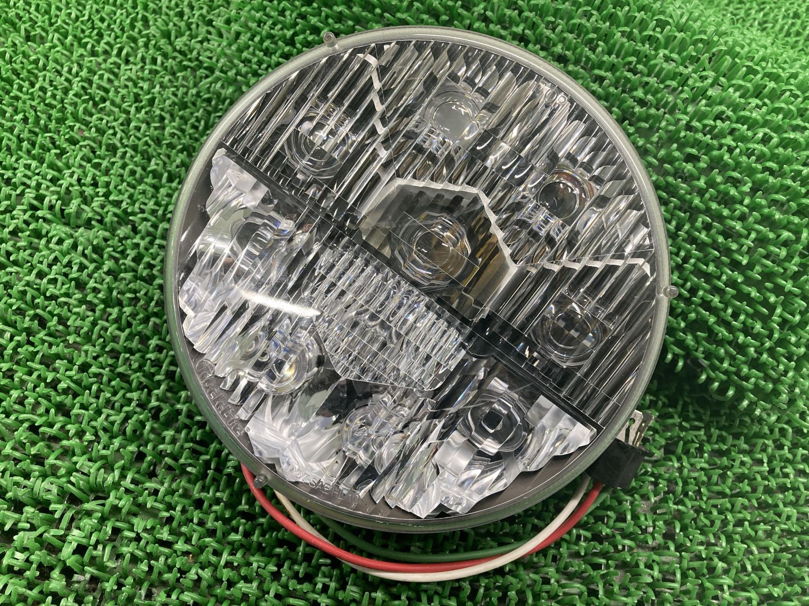 クリアキン製ハーレー   ヘッドライト 社外 中古 バイク 部品 TruckLite 7インチ ツーリング ソフテイル ダイナ LED