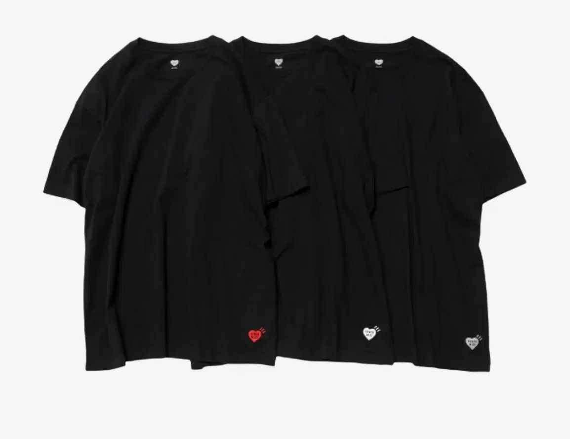 HUMAN MADE ヒューマンメイド 黒 基本 Tシャツ 3 パック
