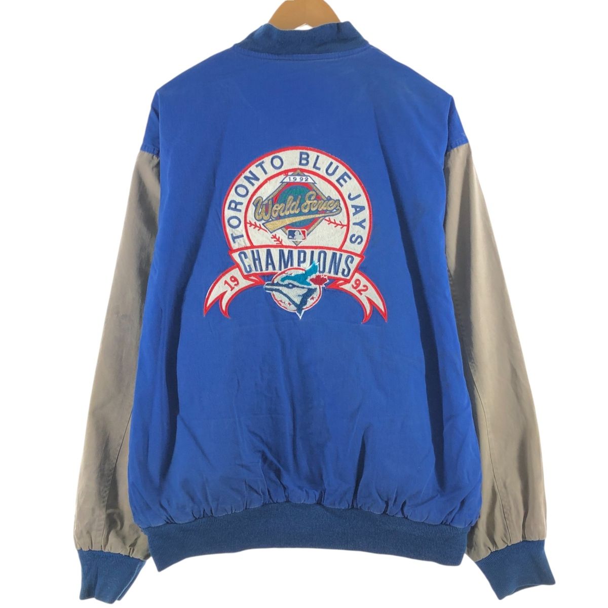 90年代スターターmlbトロントブルージェイズ　スタジャン古着ヴィンテージ 古着 90年代 スターター Starter MLB TORONTO BLUE JAYS トロント