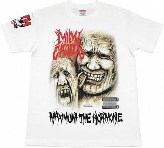 マキシマムザホルモン オフィシャルグッズ Tシャツ 耳かじるTシャツ 白 M