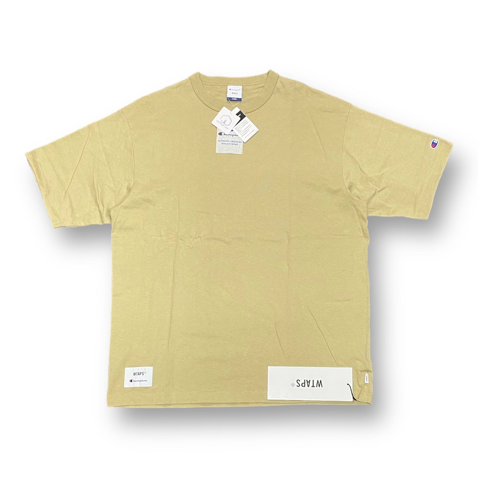 美品 WTAPS 21AW ACADEMY / SS / COTTON. CHAMPION コラボ Tシャツ 