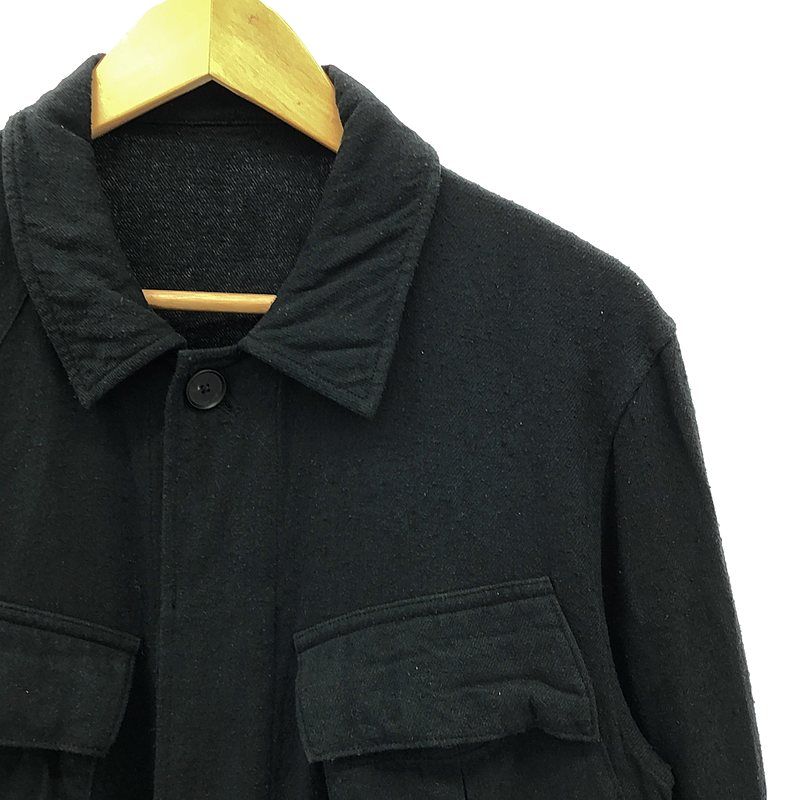 SHINYA / シンヤ | pitohui black cotton silk flannel / コットン 